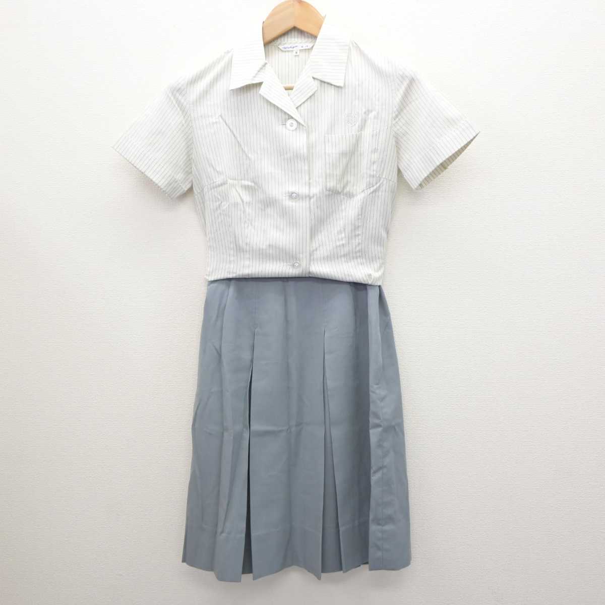 【中古】宮崎県 宮崎西高等学校 女子制服 3点 (シャツ・スカート) sf063146