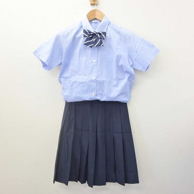 【中古】千葉県 鎌ヶ谷高等学校 女子制服 4点 (ニットベスト・シャツ・スカート) sf063155