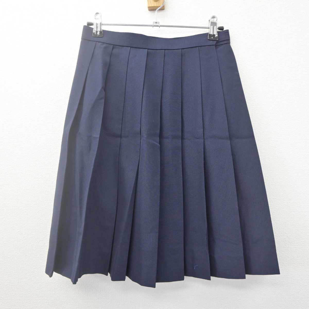 【中古】千葉県 鎌ヶ谷高等学校 女子制服 4点 (ニットベスト・シャツ・スカート) sf063155