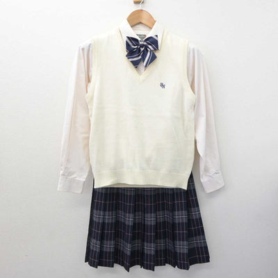 【中古】千葉県 ちはら台西中学校 女子制服 5点 (ブレザー・ニットベスト・シャツ・スカート) sf063161