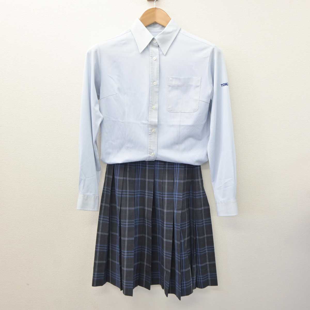 【中古】千葉県 東海大学付属市原望洋高等学校 女子制服 3点 (ニットベスト・シャツ・スカート) sf063162