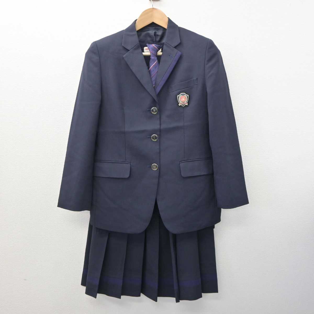 【中古】埼玉県 狭山ヶ丘高等学校 女子制服 4点 (ブレザー・ニット・スカート) sf063175