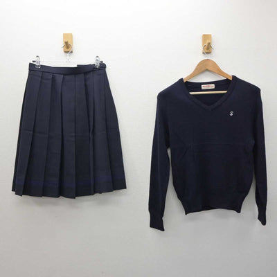 【中古】埼玉県 狭山ヶ丘高等学校 女子制服 4点 (ブレザー・ニット・スカート) sf063175