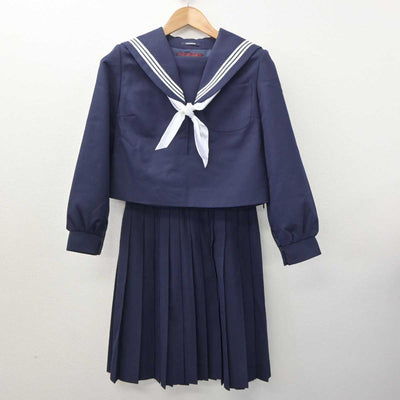 【中古】岐阜県 安八郡安八町組合立東安中学校 女子制服 3点 (セーラー服・スカート) sf063177