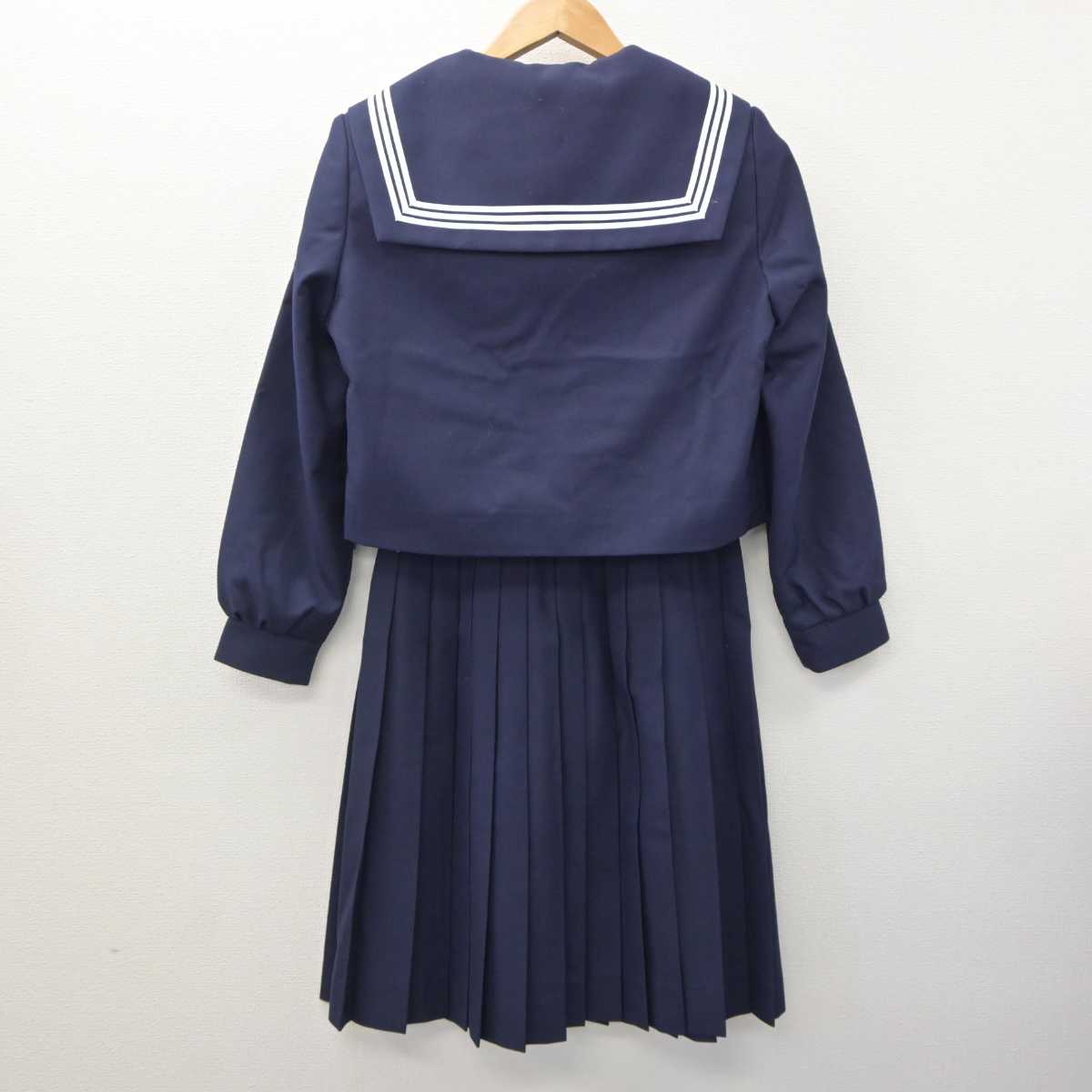 【中古】岐阜県 安八郡安八町組合立東安中学校 女子制服 3点 (セーラー服・スカート) sf063177