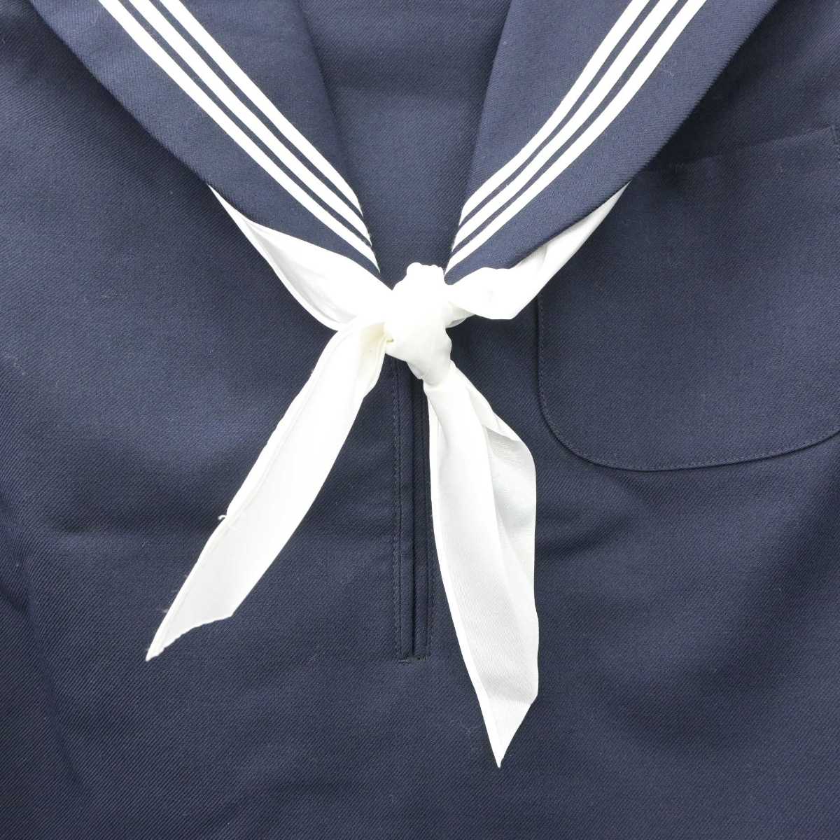 【中古】岐阜県 安八郡安八町組合立東安中学校 女子制服 3点 (セーラー服・スカート) sf063177