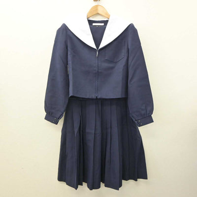 【中古】愛知県 光陵中学校 女子制服 2点 (セーラー服・スカート) sf063178