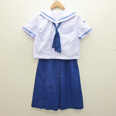 【中古】青森県 むつ中学校 女子制服 3点 (セーラー服・スカート) sf063181