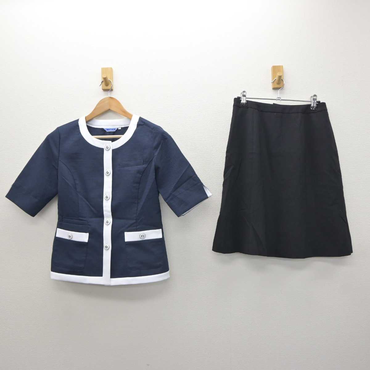 【中古】 事務服 女子制服 4点 (ブラウス・スカート) sf063190