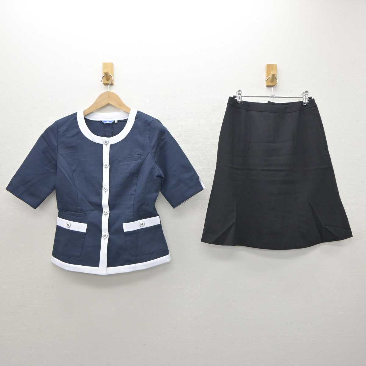 【中古】 事務服 女子制服 4点 (ブラウス・スカート) sf063191