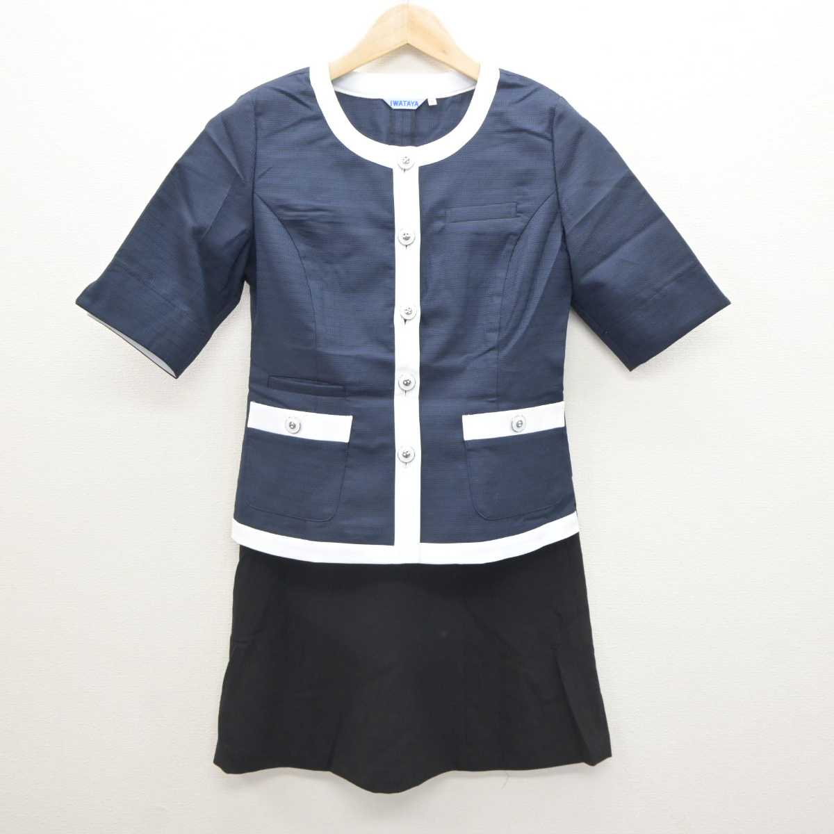 【中古】 事務服 女子制服 4点 (ブラウス・スカート) sf063192