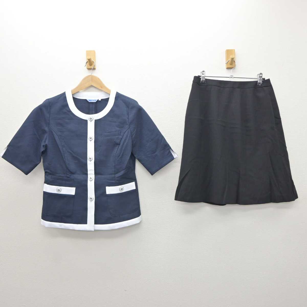 【中古】 事務服 女子制服 4点 (ブラウス・スカート) sf063194