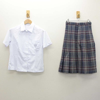 【中古】山口県 防府西高等学校 女子制服 2点 (シャツ・スカート) sf063207