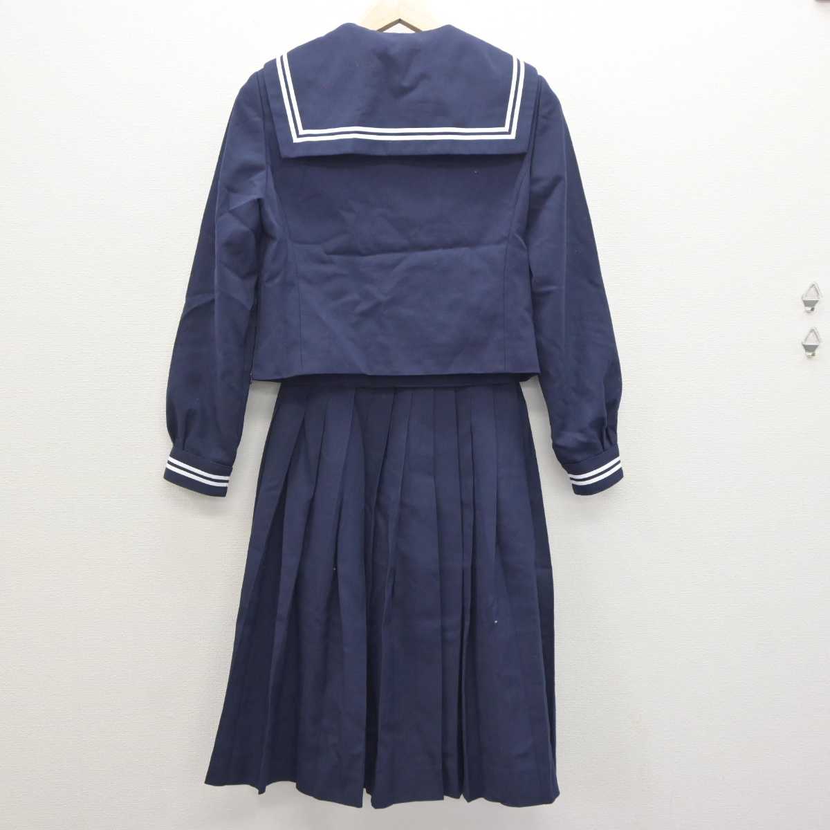 【中古】山口県 右田中学校 女子制服 3点 (セーラー服・スカート) sf063213