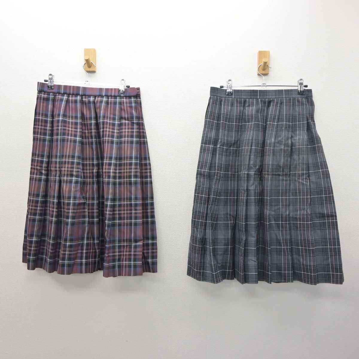 【中古】福島県 福島成蹊中学校 女子制服 4点 (ブレザー・スカート・スカート) sf063237