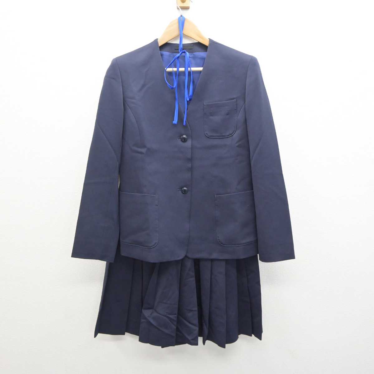 【中古】滋賀県 守山市立守山中学校 女子制服 3点 (ブレザー・スカート) sf063238