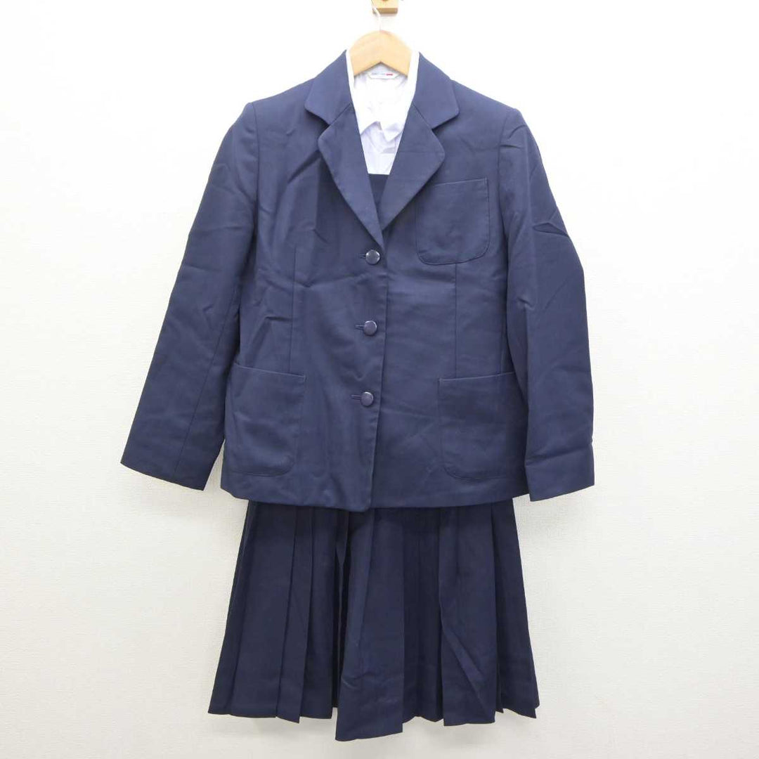 【中古】埼玉県 堀兼中学校 女子制服 4点 (ブレザー・ベスト・シャツ・スカート) sf063240