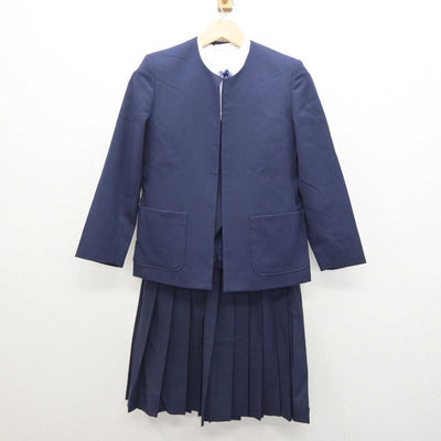 【中古】千葉県 松戸市立第四中学校 女子制服 5点 (ブレザー・ベスト・シャツ・スカート) sf063242