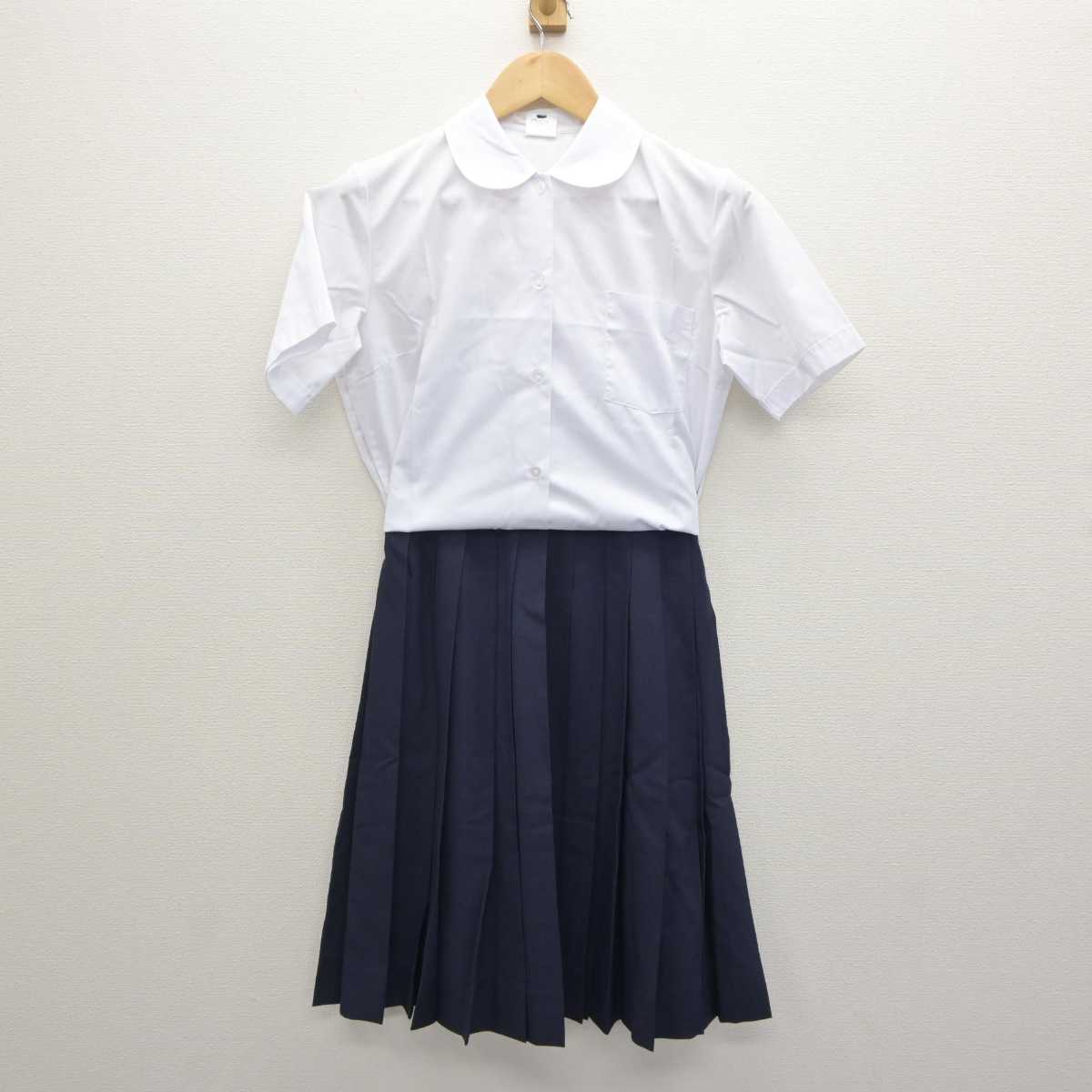 【中古】千葉県 松戸市立第四中学校 女子制服 2点 (シャツ・スカート) sf063243