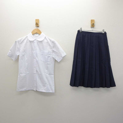 【中古】千葉県 松戸市立第四中学校 女子制服 2点 (シャツ・スカート) sf063243