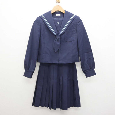 【中古】大分県 鶴崎高等学校 女子制服 2点 (セーラー服・スカート) sf063246