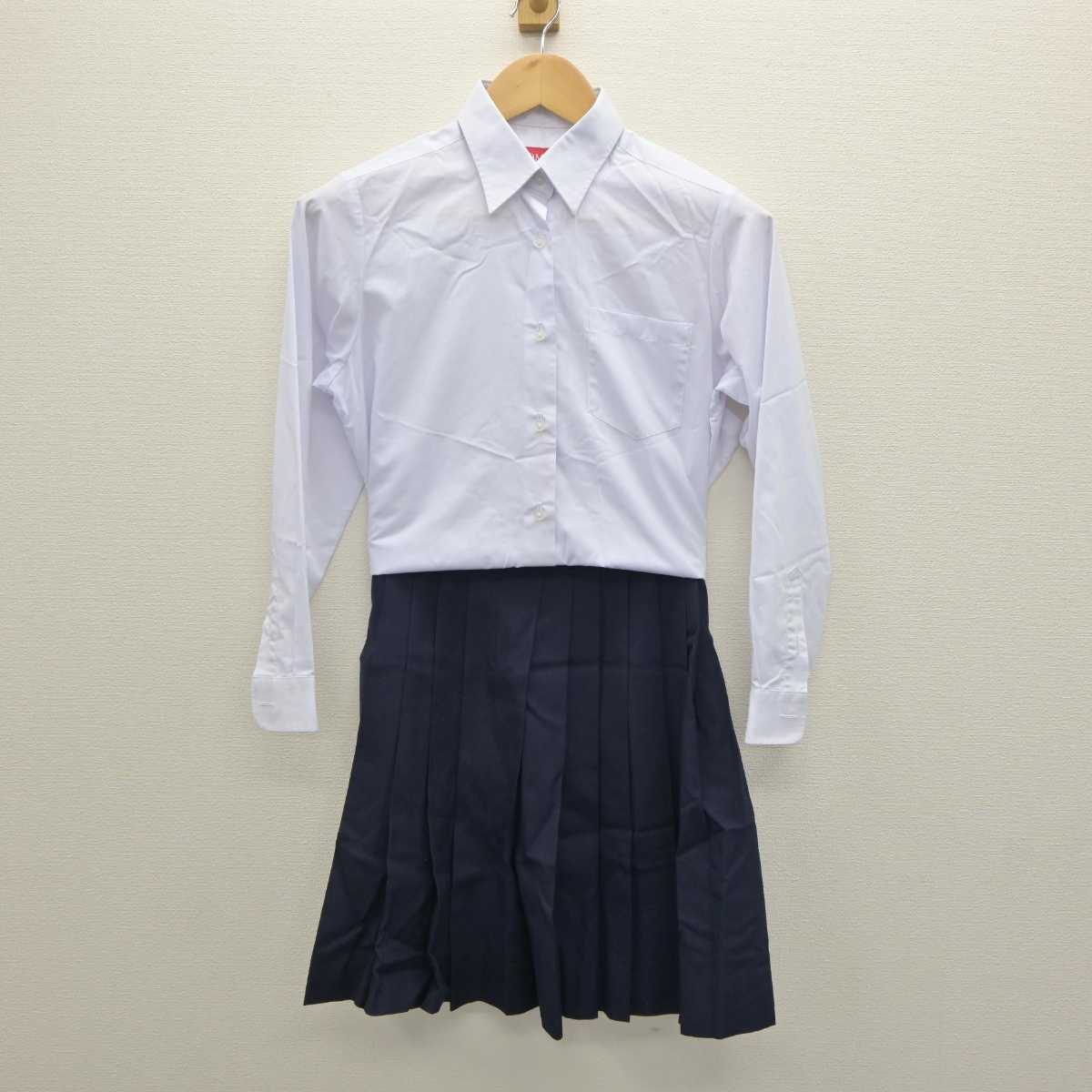 【中古】神奈川県 横浜平沼高等学校 女子制服 2点 (シャツ・スカート) sf063248