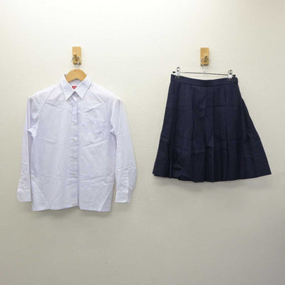 【中古】神奈川県 横浜平沼高等学校 女子制服 2点 (シャツ・スカート) sf063248