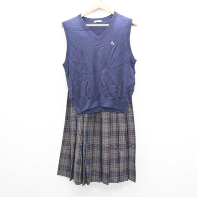 【中古】東京都 足立区立第十中学校 女子制服 3点 (ブレザー・ニットベスト・スカート) sf063276