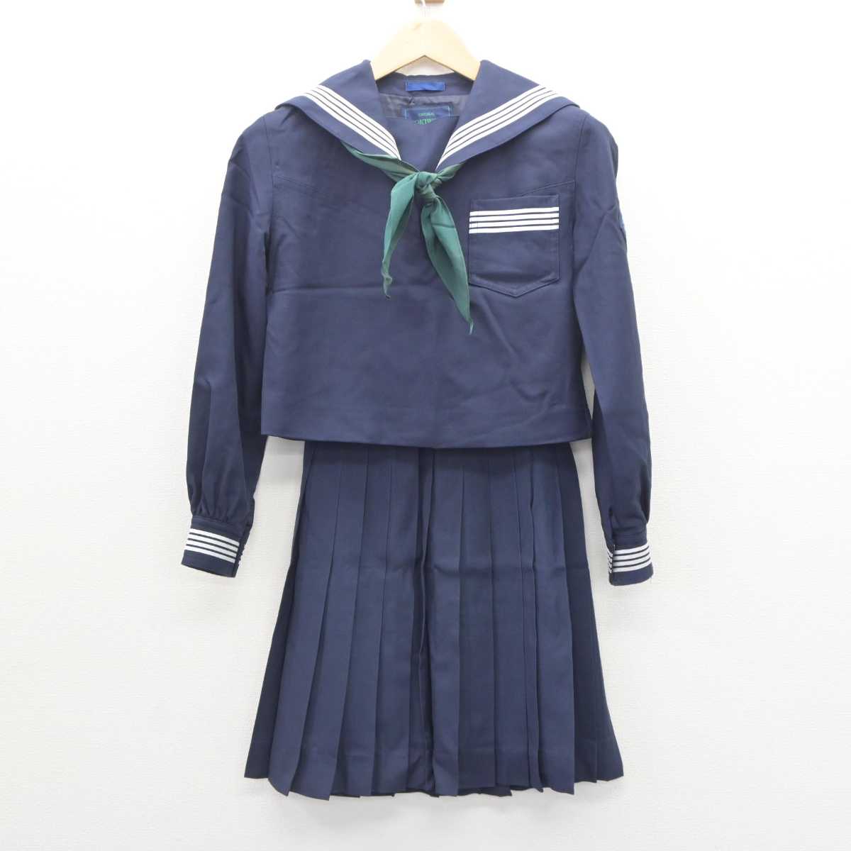 【中古】宮城県 常盤木学園高等学校 女子制服 3点 (セーラー服・スカート) sf063281