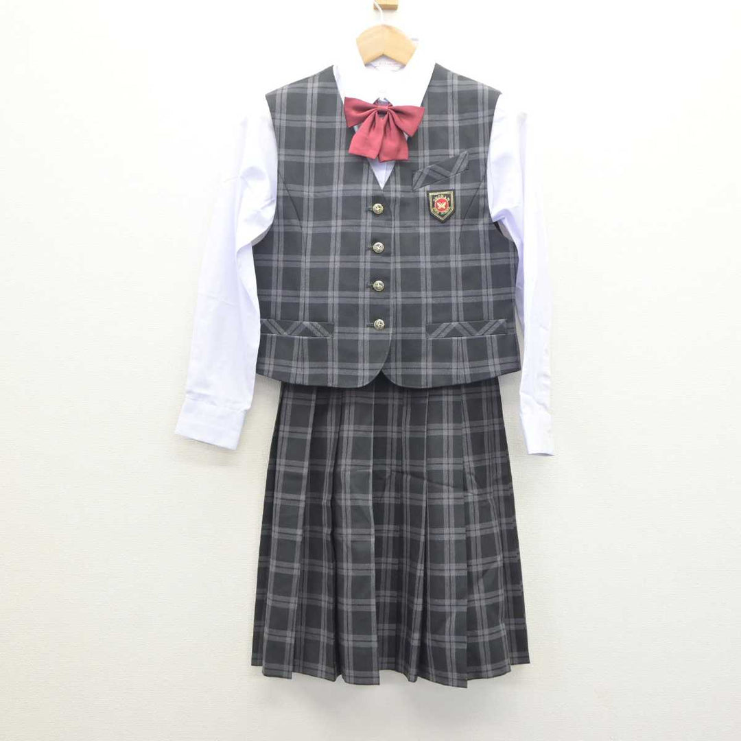 中古】鹿児島県 樟南高等学校 女子制服 5点 (ブレザー・ベスト・シャツ・スカート) sf063286 | 中古制服通販パレイド