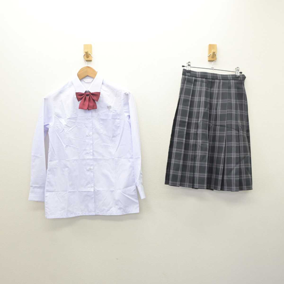 【中古】鹿児島県 樟南高等学校 女子制服 5点 (ブレザー・ベスト・シャツ・スカート) sf063286