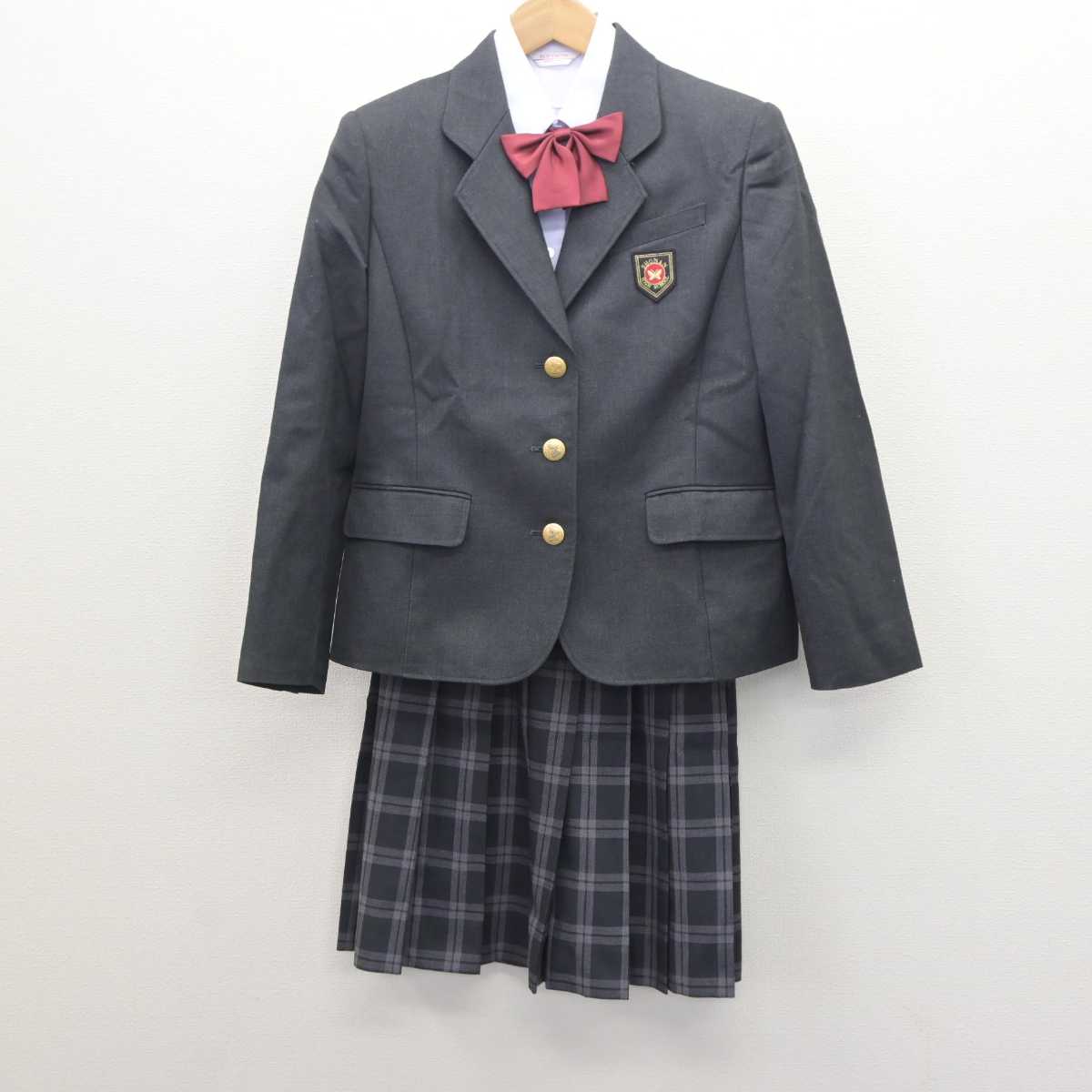 【中古】鹿児島県 樟南高等学校 女子制服 5点 (ブレザー・ベスト・シャツ・スカート) sf063287