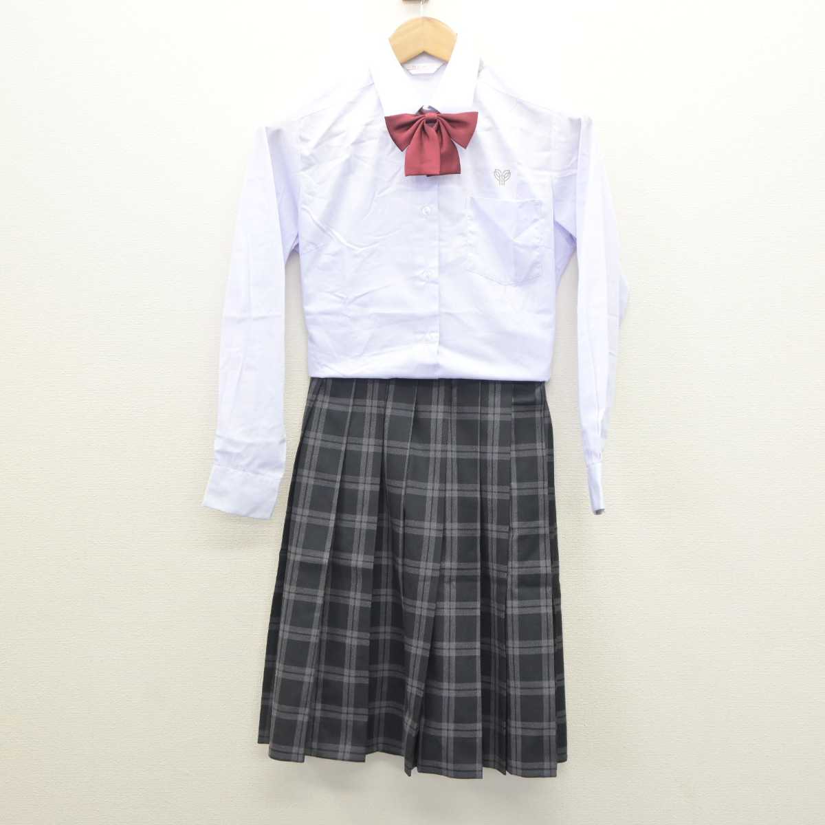 【中古】鹿児島県 樟南高等学校 女子制服 5点 (ブレザー・ベスト・シャツ・スカート) sf063287