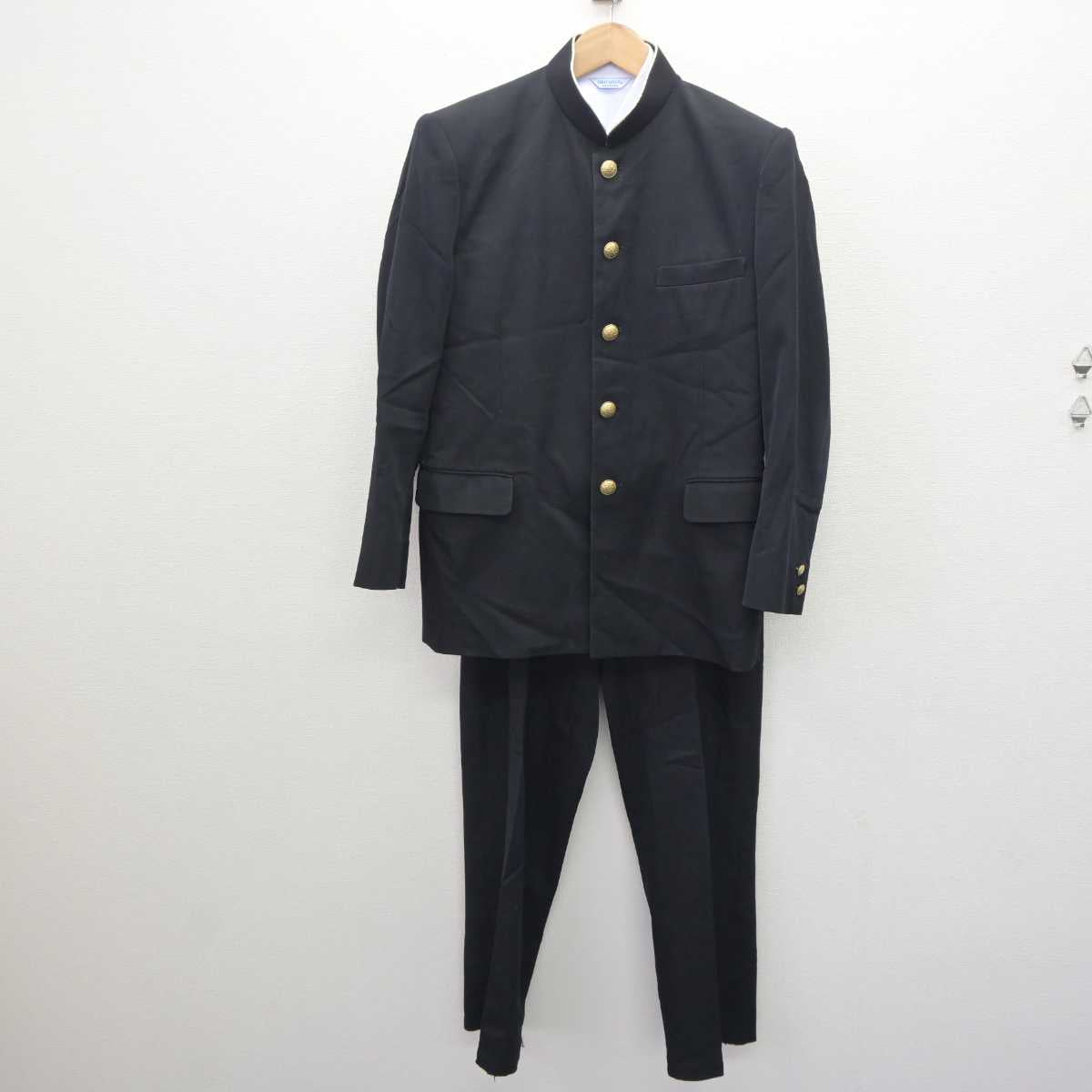 【中古】兵庫県 舞子高等学校 男子制服 3点 (学ラン・シャツ・ズボン) sf063291