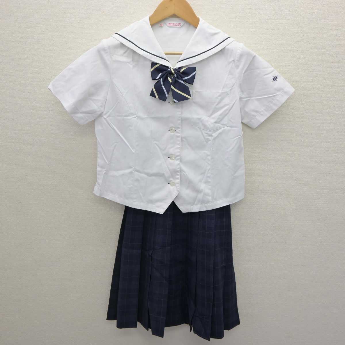 【中古】三重県 四日市高等学校 女子制服 3点 (セーラー服・スカート) sf063296