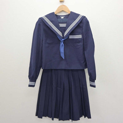 【中古】山口県 田布施中学校 女子制服 3点 (セーラー服・スカート) sf063304