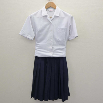 【中古】山口県 田布施中学校 女子制服 3点 (シャツ・スカート) sf063305