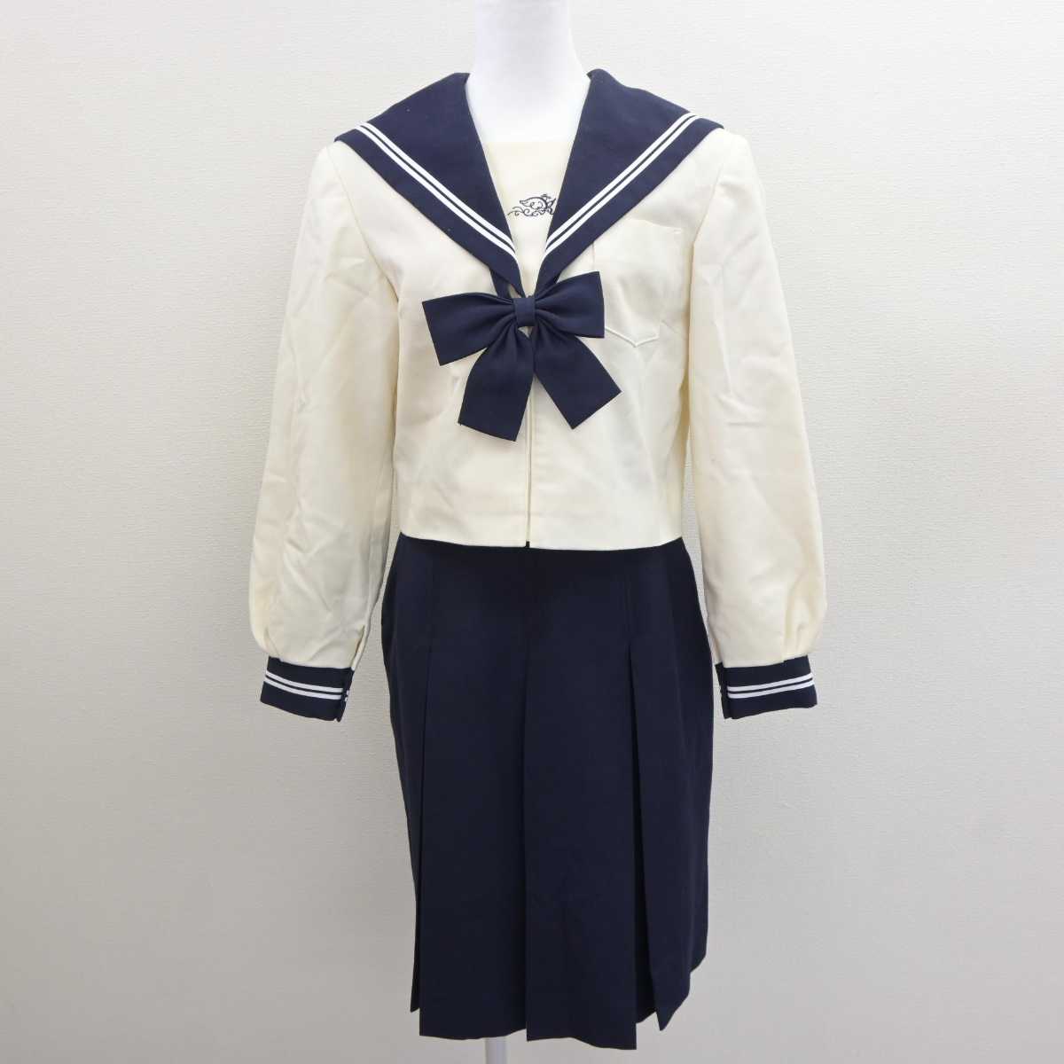 【中古】大阪府 開明中学校 女子制服 3点 (セーラー服・スカート) sf063318