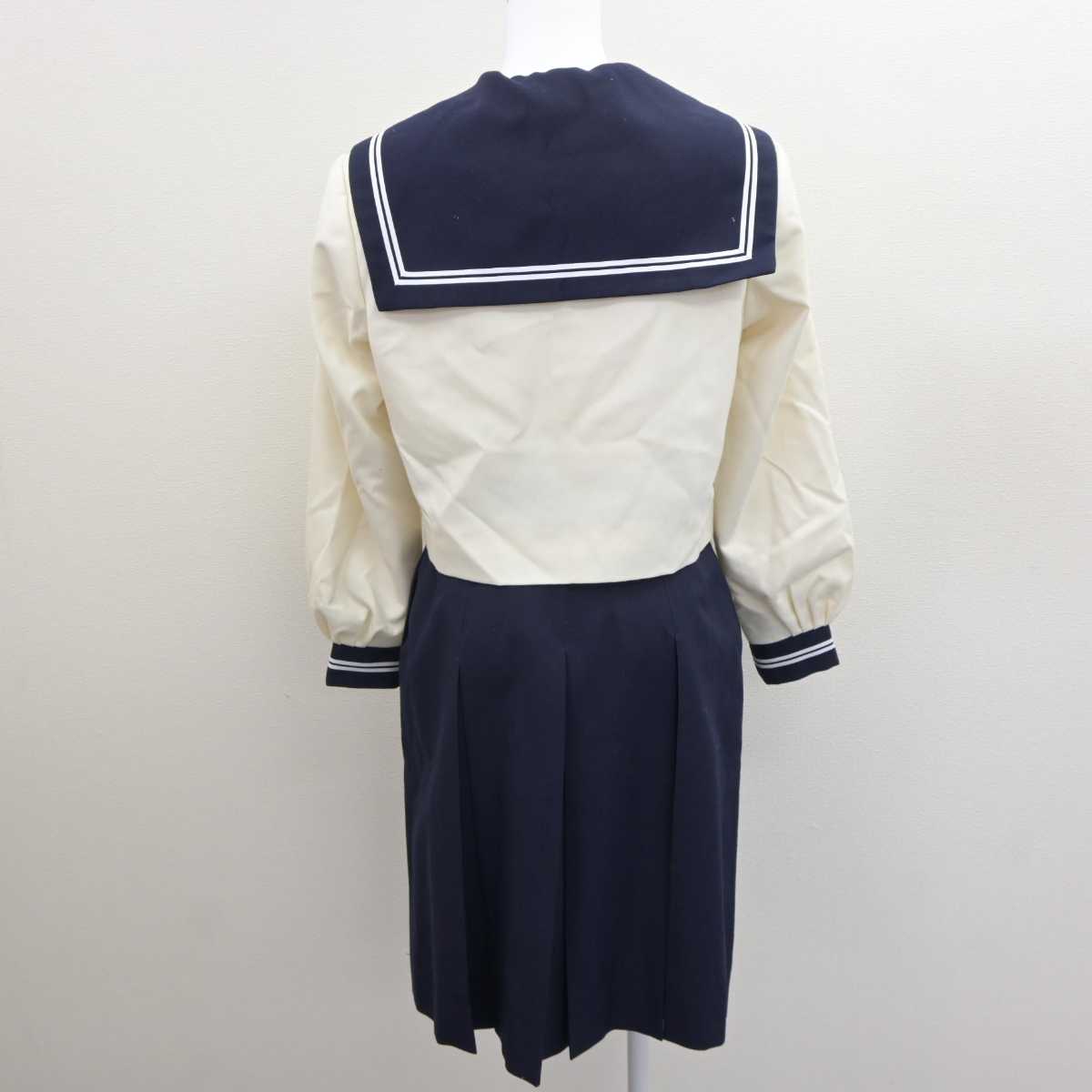 【中古】大阪府 開明中学校 女子制服 3点 (セーラー服・スカート) sf063318