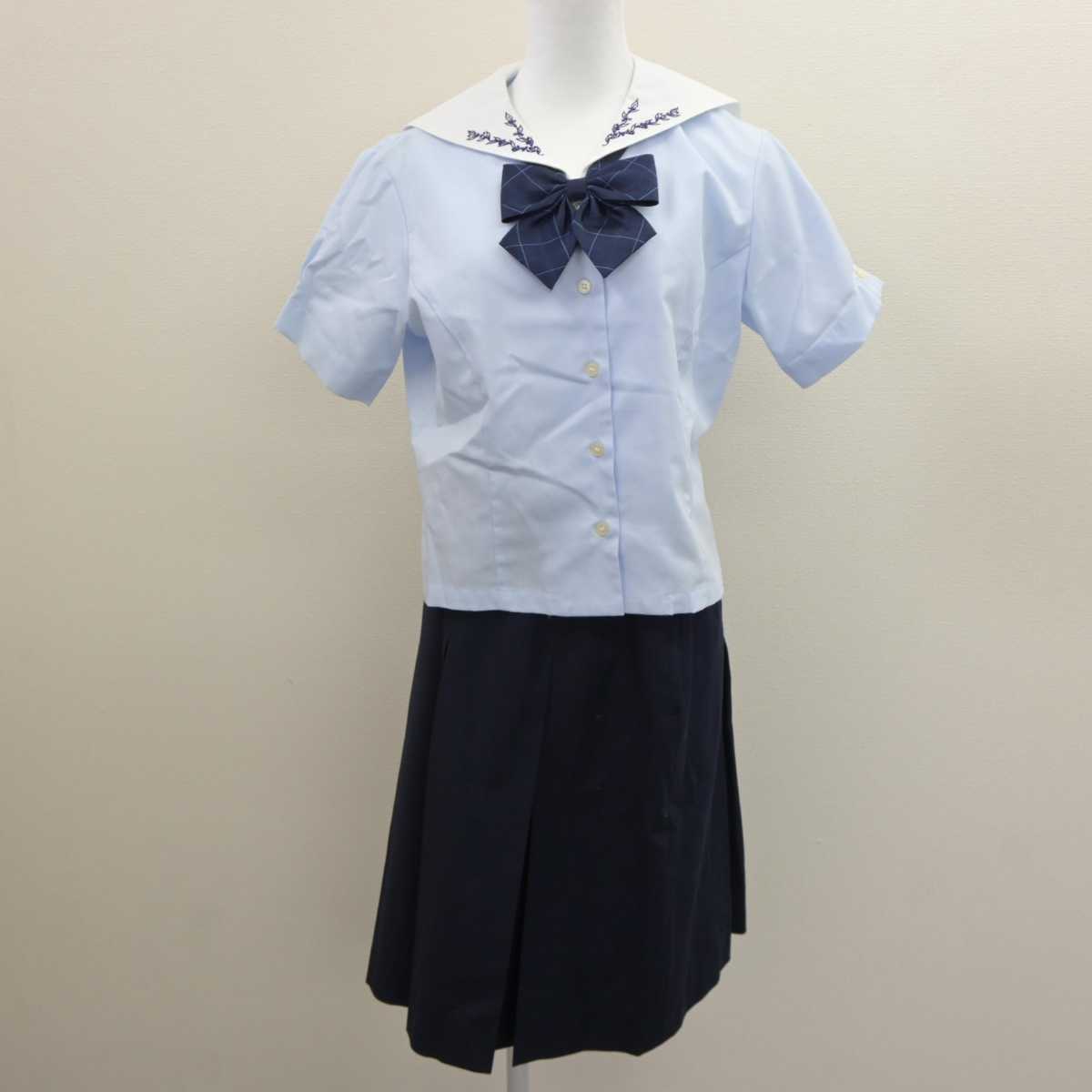 【中古】大阪府 開明中学校 女子制服 3点 (セーラー服・スカート) sf063319