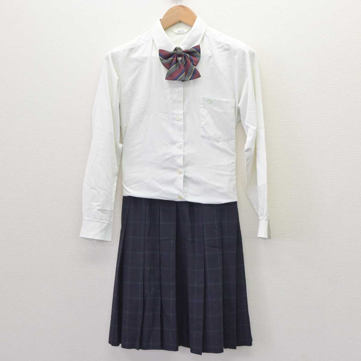 【中古】京都府 桂高等学校 女子制服 4点 (ブレザー・シャツ・スカート) sf063326