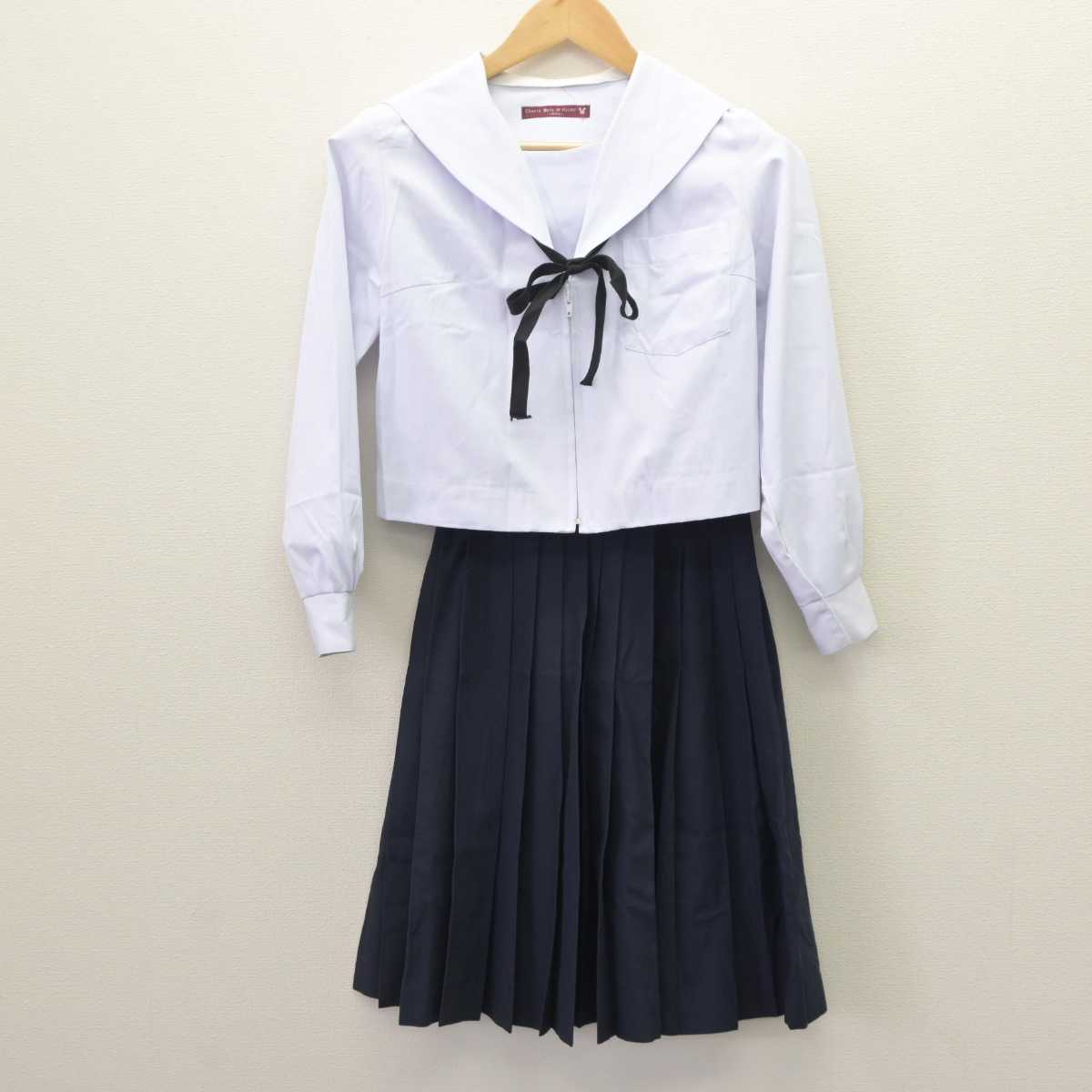 【中古】愛知県 振甫中学校 女子制服 3点 (セーラー服・スカート) sf063333