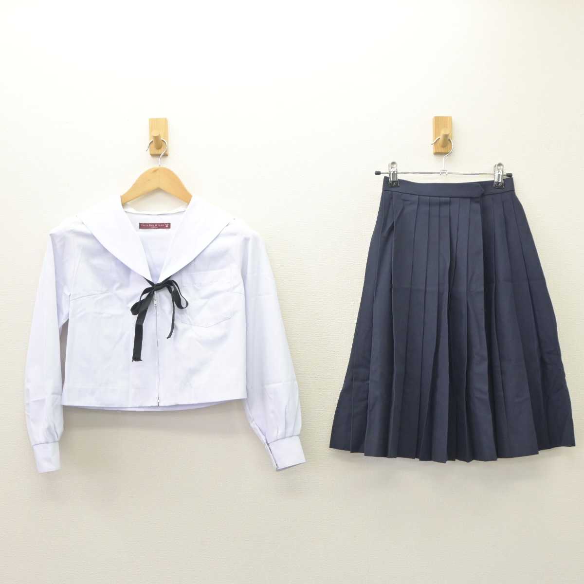 【中古】愛知県 振甫中学校 女子制服 3点 (セーラー服・スカート) sf063333