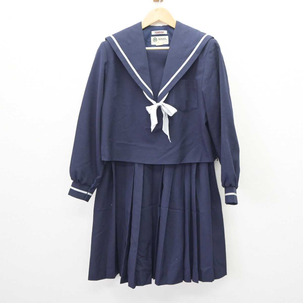 【中古】愛知県 尾西高等学校 女子制服 3点 (セーラー服・スカート) sf063335