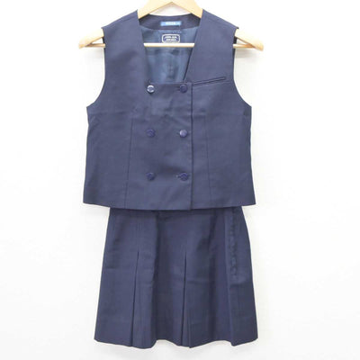 【中古】埼玉県 川越女子高等学校 女子制服 2点 (ベスト・スカート) sf063342