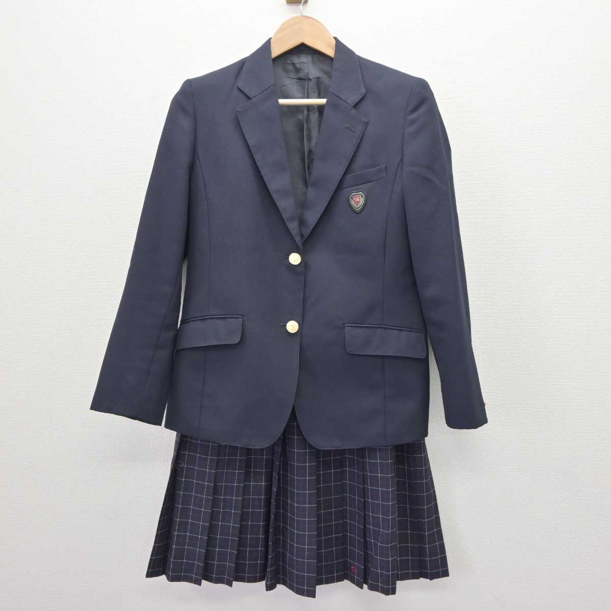 【中古】千葉県 市川南高等学校 女子制服 2点 (ブレザー・スカート) sf063361