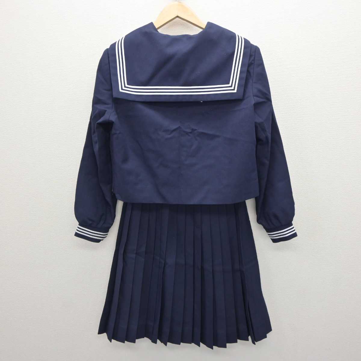 【中古】兵庫県 旭丘中学校 女子制服 3点 (セーラー服・スカート) sf063376