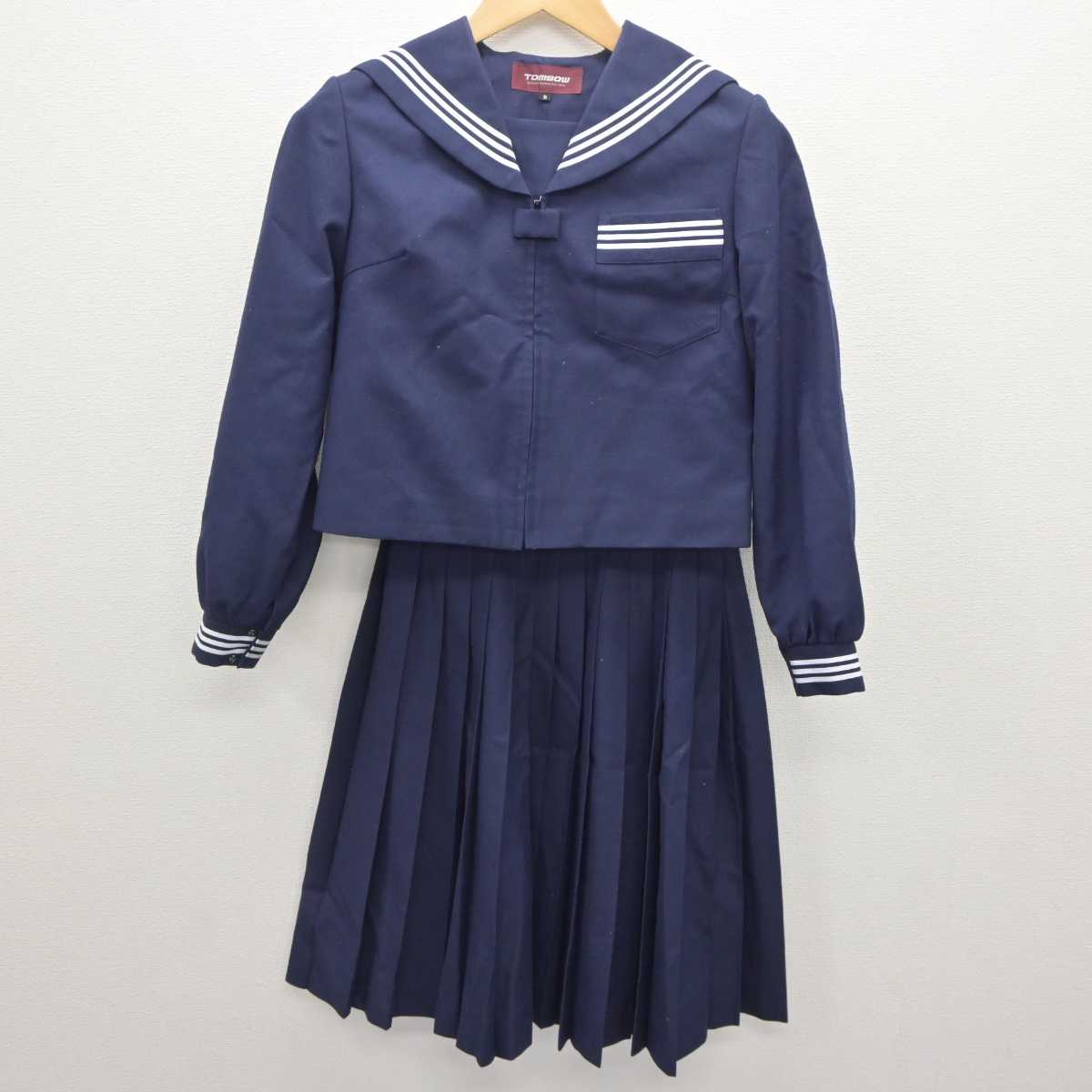 【中古】兵庫県 旭丘中学校 女子制服 2点 (セーラー服・スカート) sf063379