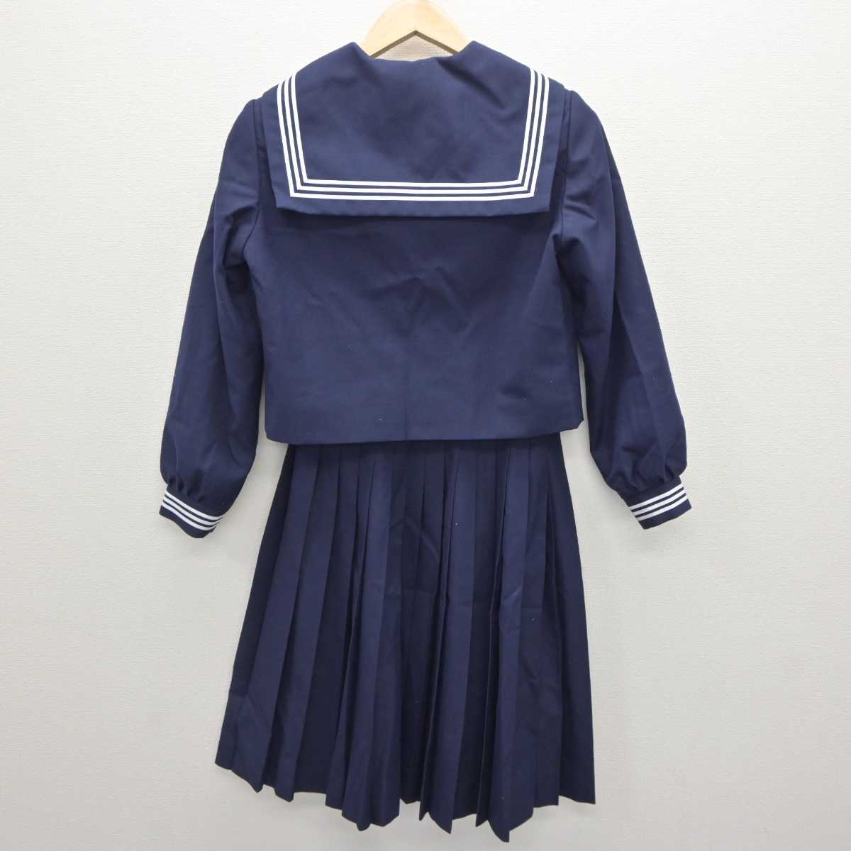 【中古】兵庫県 旭丘中学校 女子制服 2点 (セーラー服・スカート) sf063379