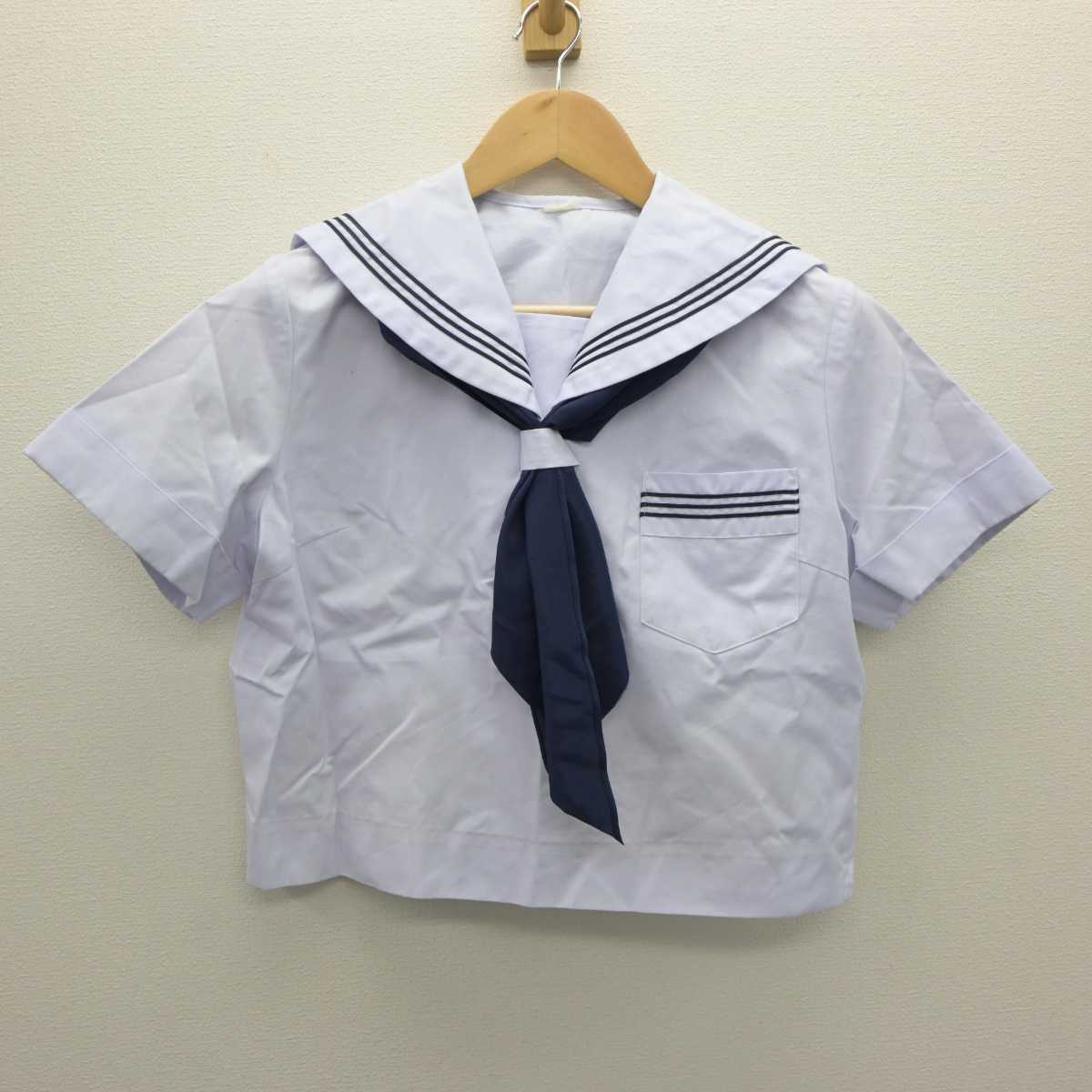 【中古】兵庫県 旭丘中学校 女子制服 3点 (セーラー服・スカート) sf063380